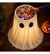 30 in Large-Capacity Lighted Halloween Ghost Candy Bowl with Timer Remote | Halloween Candy Bowl ...