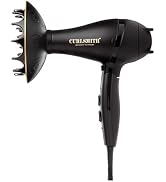 Curlsmith Defrizzion Travel Hair Dryer for Curly Hair | Foldable Compact Dryer, Large Diffuser, R...