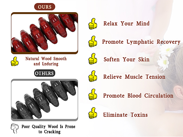 wooden rollers for massage