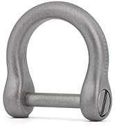 TISUR Titanium D-Rings with Screw Shackle, U Shape Key Chains Rings, Car Keys Tools, DIY Leather ...
