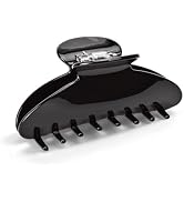4.6 Inch Acetate Hair Claw Clip for Women, Strong Hold Non-Slip Jaw for Girls Long Thick Hair, Bl...