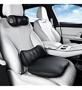 Coverado Seat Cushion and Lumbar Support Pillow for Driving Seat, Neck Headrest Pillow with Adjus...