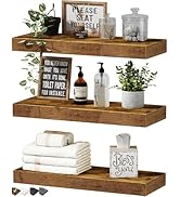QEEIG Floating Shelves for Wall Bathroom Shelf Bedroom Kitchen Living Room Hanging Book Shelves S...