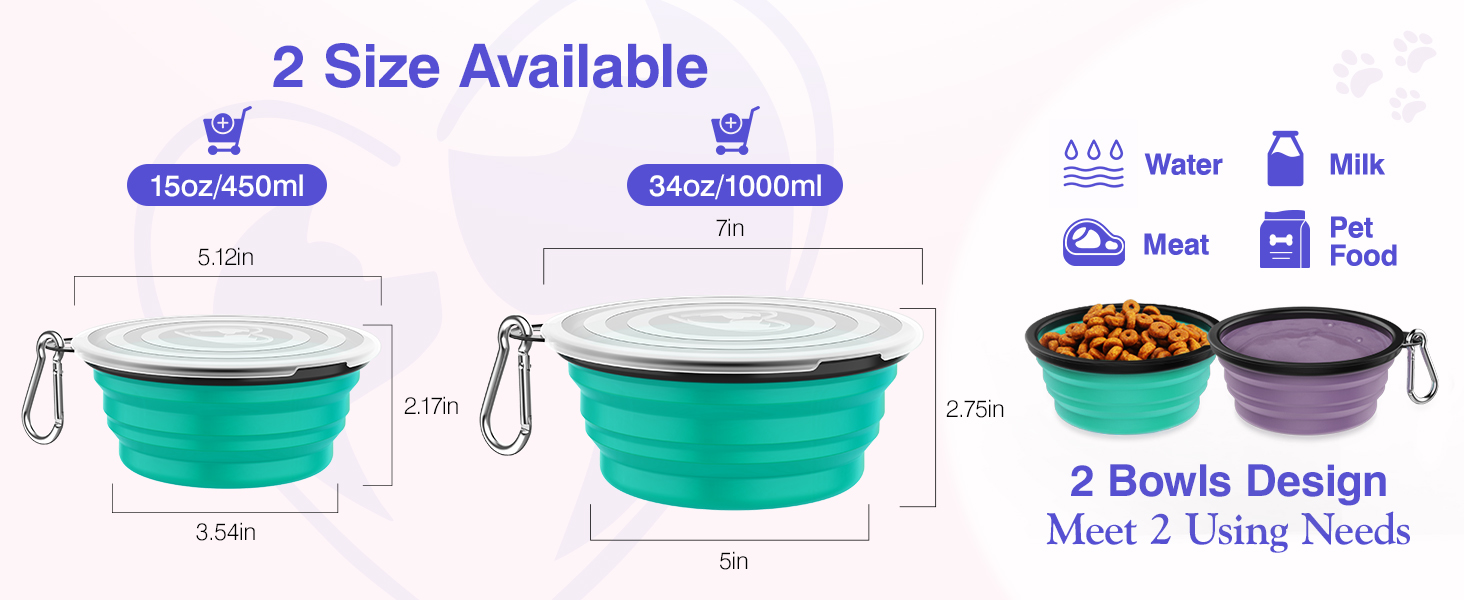 collapsible dog bowls