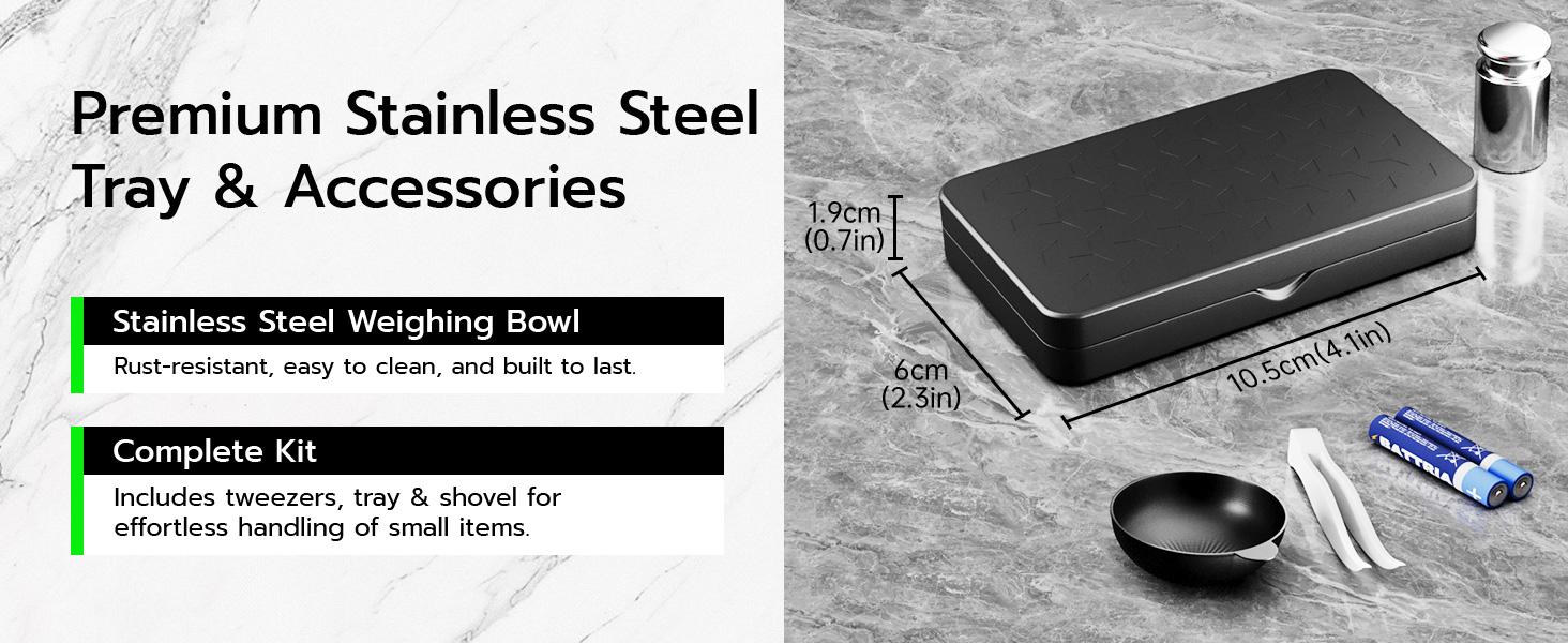 Premium Stainless Steel Tray & Accessories