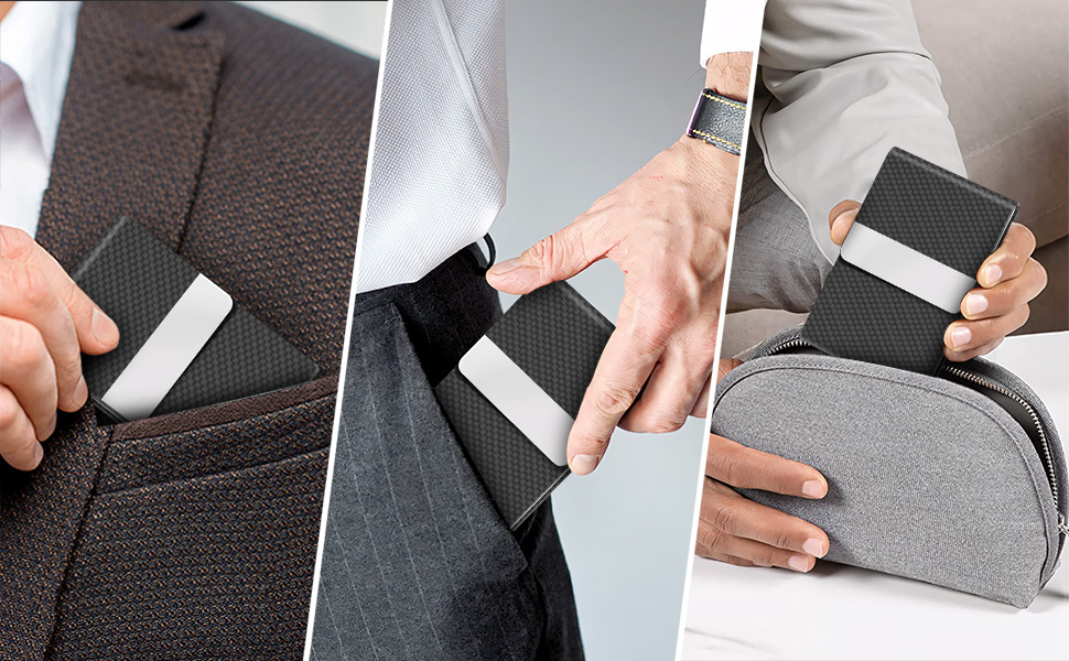 Black Carbon business card holder