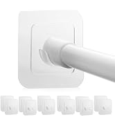 Artoshin 12 Pack Adhesive Curtain Rod Holder, No Drilling Shower Curtain Rod Holders, Nail Free S...