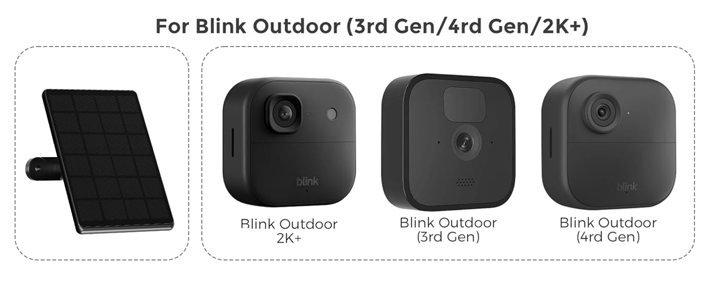 4 Pack 6W Solar Panel for Blink Camera, 2500mAH Panel Compatible with Blink Outdoor 4(4th Gen)/(3rd