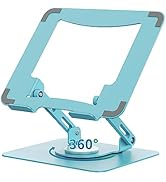 SOUNDANCE Laptop Stand with 360° Rotating Base, Ergonomic Computer Riser for Desk, Adjutable Heig...