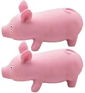 Wakauto 2 Pcs Stretchy Pig Stress Relief Toys - Adorable Cartoon Squeeze Fidget Toys for Adults &...