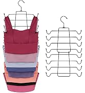 ZEDODIER Tank Tops Hangers,Bra Hanger 2 Pack Metal Space Saving Hanger Bra Tank Top Holder Closet...