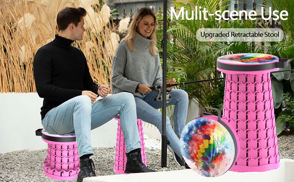portable folding stool collapsible stools for adult telescoping retractable camping stools fishing
