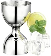 Professional Bartender Jigger - Premium Cocktail Bell Jiggers - 1oz & 2oz Double-Sided Stainless ...