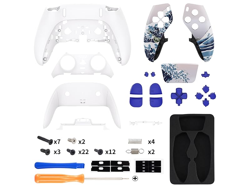 eXtremeRate Full Set Shell Buttons Touchpad Cover for PS5 Edge Controller Replacement Shell Plates