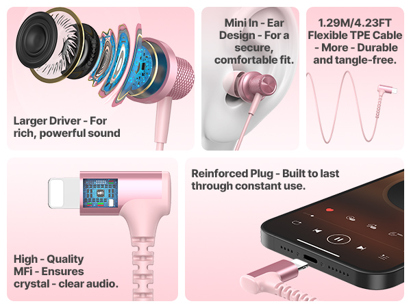 wired usb earbuds for iphone 14 13 12 11