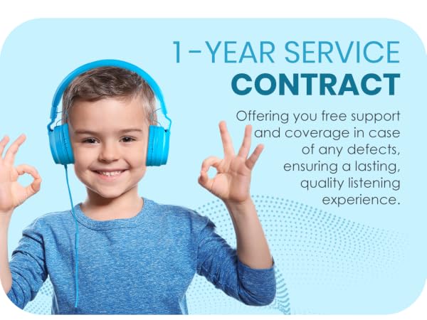 Volume-controlled kids' headphones with crystal-clear audio and comfortable over-ear design