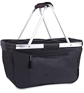 Picnic Basket, SIYUAN Collapsible Shopping Basket 24L Portable Grocery Basket with 2 Handles Reus...