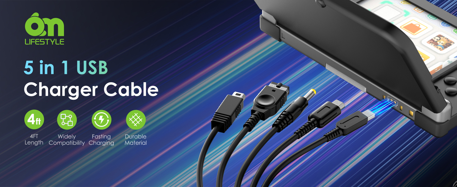 5 in 1 USB Charger Cable