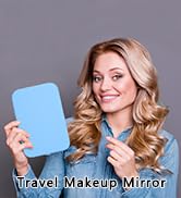 Kintion Travel Makeup Mirror, 8"*5.4" Portable LED Lighted Makeup Mirror, 360° Rotation Touch Scr...