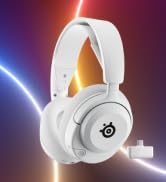 SteelSeries Arctis Nova 5 Wireless Multi-System Gaming Headset — White — Neodymium Magnetic Drive...