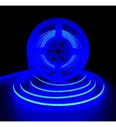 HAMRVL COB LED Strip Lights Blue DC12V 16.4ft/5M 320leds/M CRI90 Bright Flexible LED Tape 8mm, fo...
