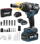 Cordless Impact Wrench 1/2 Inch, 1500 N.m/1106ft-lbs Brushless Impact Gun Compatible with Makita ...