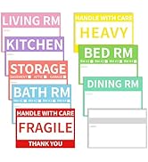 Ouzoustate 300 Count 2” x 3’’ Removable Home Moving Box Packing Labels for 1/2/3/4 Bedroom Rooms,...