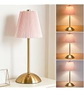 CryzhalinX Cordless Table Lamp,Touch Led Reading Light,Small Desk Lamp with 3 Colors,Portable Bat...
