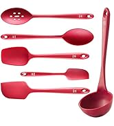 DI ORO Seamless Series 6-Piece Silicone Utensil Gadget Set - 3 Spatulas, 2 Spoons, 1 Spoonula, 1 ...