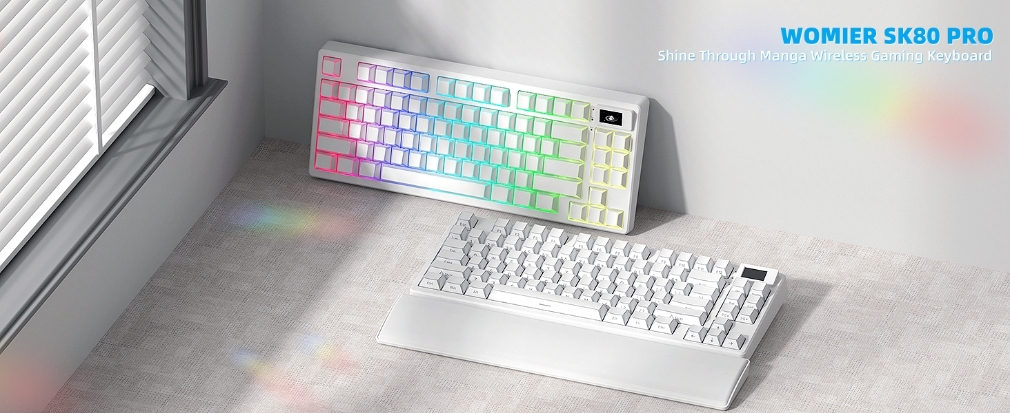 75% Wireless Mechanical Keyboard RGB Custom Creamy Keyboard