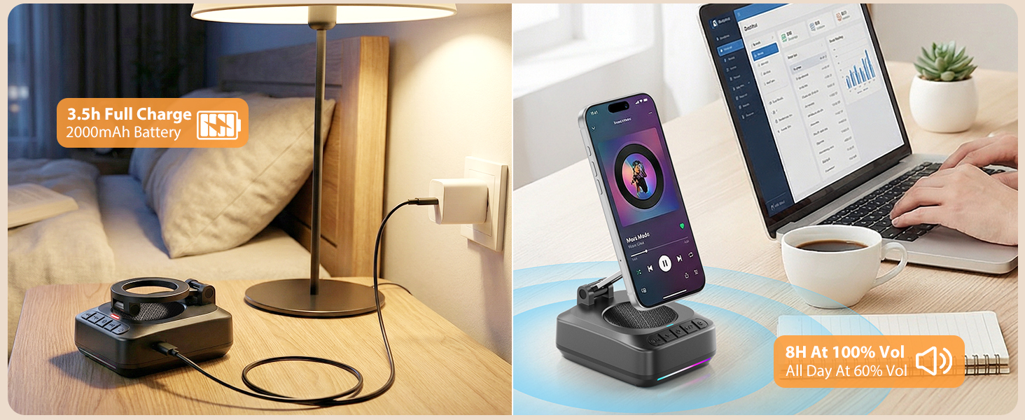 cell phone stand with speaker