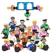 15 Pieces Magnetic People Figures for Kids, Magnet Play People Perfect for Magnetic Tiles Buildin...