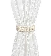 HOMEBROS Curtain Tiebacks, Boho Rustic Braided Curtain Holdbacks for Indoor Outdoor Curtains, Ben...
