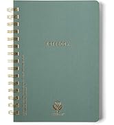 DesignWorks Ink Textured Paper Twin Wire Notebook, Daily Planner & Soft Cover Writing Journal, 16...