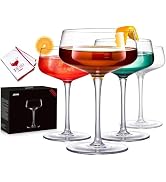 JBHO Martini Glasses, Crystal Coupe Glasses Set of 4, 10 Oz, Large and Fancy Cocktail Glasses, Ha...