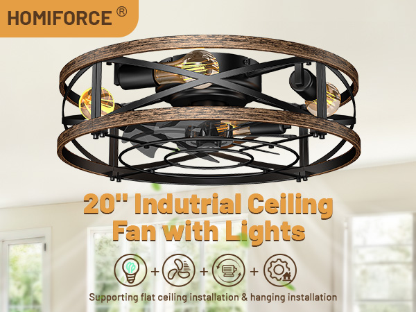 industrial ceiling light fan