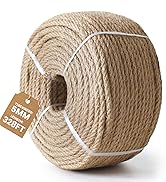 MERIANE Nature Jute Twine, 5mm 328 Feet Jute Rope for Cat Scratching Post DIY Arts Crafts Gardeni...