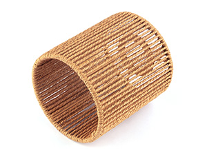 Hotsonic 72" Tall Boho Rattan Style Floor Lamp with Hand-Woven Paper Cord Shade