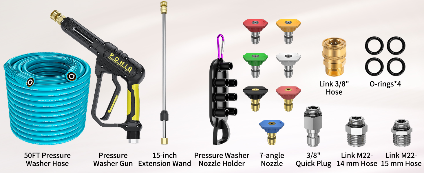 pressure washer hose and gun