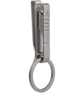 TISUR Belt Keychain Titanium Belt Loop Key Holder, Stainless Steel Back Clip, with Detachable Key...