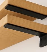Floating Shelf Bracket 12 Inch of 6 Pack Heavy Duty Shelf Brackets Brackets for Shelves Black Coa...
