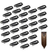 Dreamlover Wig Clips, Hair Extension Clips, 10 Teeth, Black, 30 Pieces