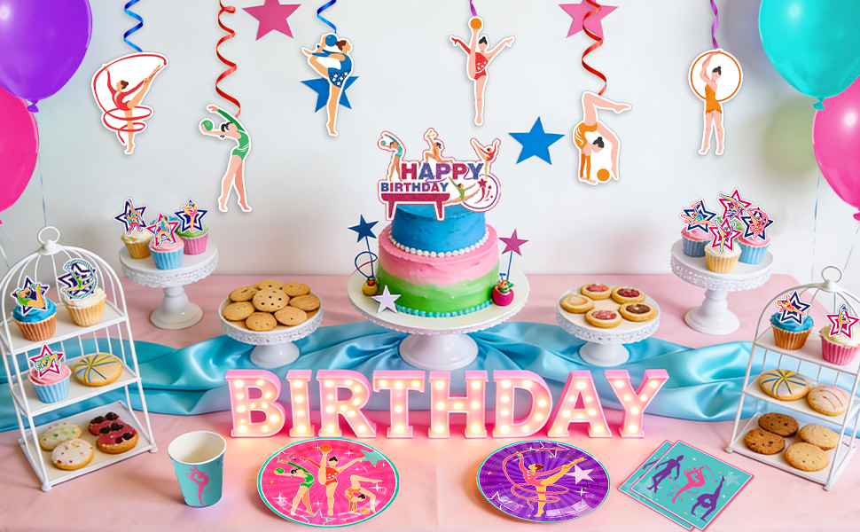 gymnastics birthday party supplies