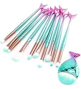 NICEMOVIC Stocking Stuffers for Kids Girls, 11PCS Kids Makeup Brushes Sets for Girls, Easter Bask...