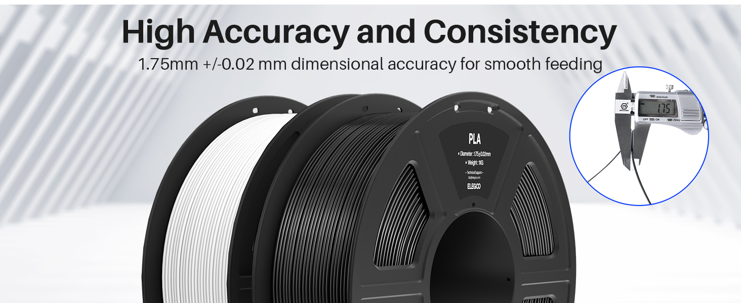 accurate and consistent 1.75mm diameter