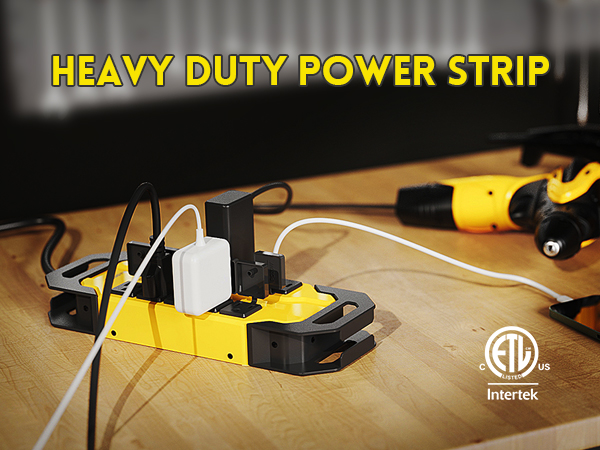 heavy duty power strip Metal surge protector Workshop power strip with usb ports