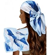 Lourny Head Satin Scarf for Women - 27 Inch Square Hair Scarves, Silk-Like Feel for Fashion Wrap,...