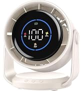 Desk Fans, Handheld Portable Turbo Fan Ultra Quiet Desk Fan, Digital Display Rechargeable USB, 10...