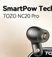 TOZO NC20 Pro Active Noise Cancelling Wireless Earbuds with Smart Touch Screen, LDAC Hi-Res Audio...