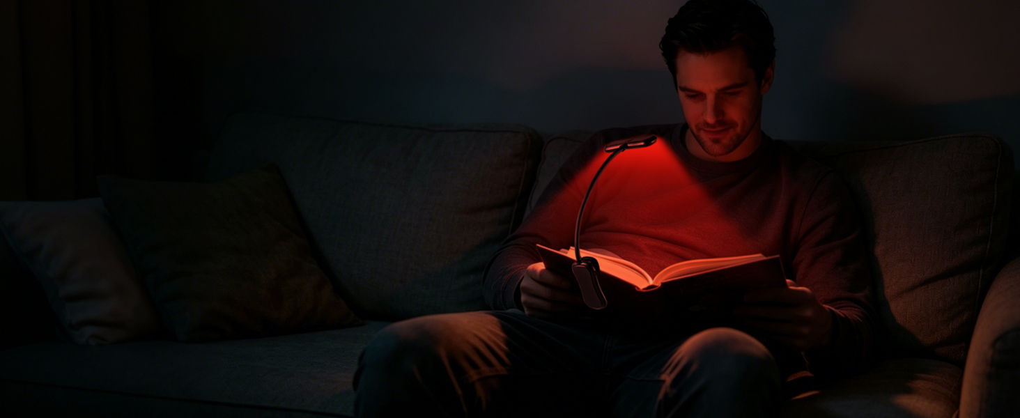 red book light for nighttime reading